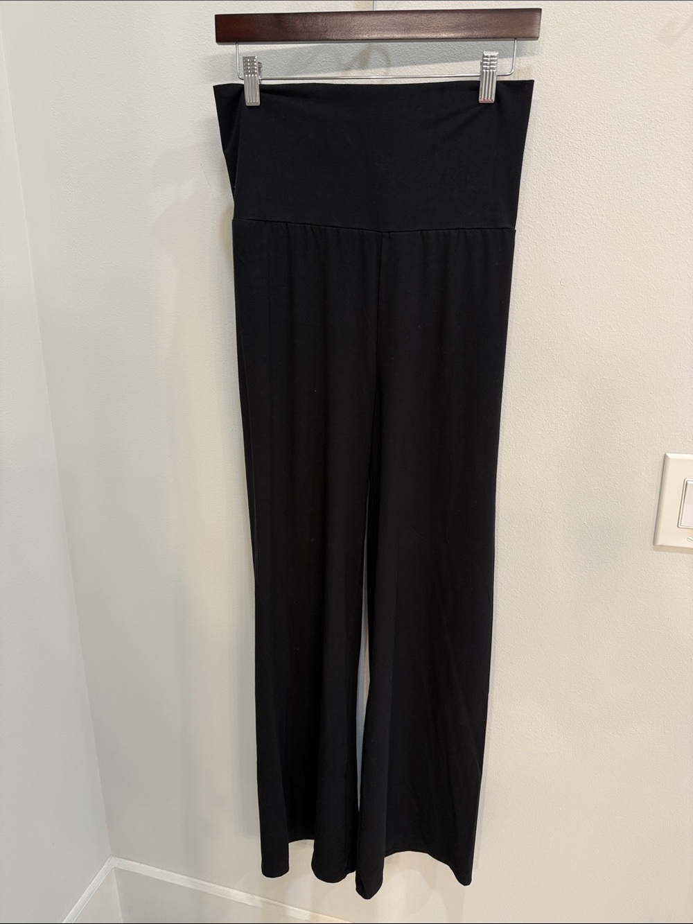Hatch Black High-Rise Wide-Leg Pants